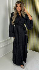 BY FARAH Premium Tie Belt Pleated Dress