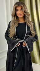BY FARAH  Special Tie Belt Diamond Kimono + Long Sleeve Underdress