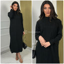 Cable Stripe Dress Splits CLD-586