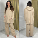 Hooded Jogging Set Oversized Wide Legs