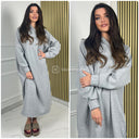 Capuchon Thick Joggins Maxi Dress