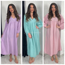 Soft Cheesecloth V Neck Dress