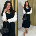 Corduroy One Piece Blouse Dress