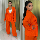 Croco Wrapped Tie Belt Wide Leg Set