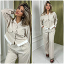 Crop Blouse White Detail Set