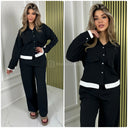 Crop Blouse White Detail Set