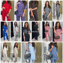Short Folded Sleeves Thin Ribbed Musthave Set