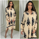 V Neck Print Dress
