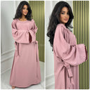Double Tie Belt Sides Oversized Basic Dress