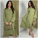 2pcs Dress+Cardigan Set 2024