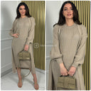 2pcs Dress+Cardigan Set 2024