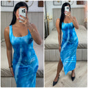 Marble Strap Dress Swimsuit Material