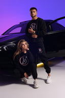 Dutch Angels Round Chenille Embroidery Black Tracksuit