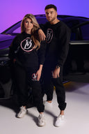 Dutch Angels Round Chenille Embroidery Black Tracksuit