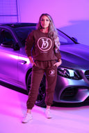 Dutch Angels Round Chenille Embroidery Brown Tracksuit