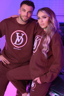 Dutch Angels Round Chenille Embroidery Brown Tracksuit