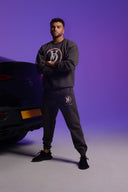 Dutch Angels Round Chenille Embroidery Grey Tracksuit