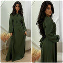 Elegant Wrapped Tie Belt Dress