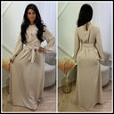 Elegant Wrapped Tie Belt Dress