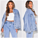 Supreme Quality Strass Diamond Wide Leg Jeans A770/A879