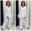 Glossy Zigzag Blouse Set