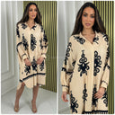 V Neck Print Dress