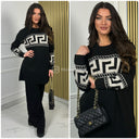 Famous Print Wide Leg Set CLD-607