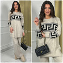 Famous Print Wide Leg Set CLD-607