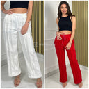 Fleece Thick Joggers Wide Leg 3 Lines