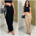 Fleece Thick Joggers Wide Leg 3 Lines