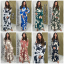 Maxi Flower Plisse Dress Oversized