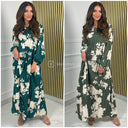 Maxi Flower Plisse Dress Oversized