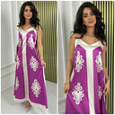 Flower Print Shiny Satin Strap Dress