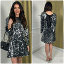 Fully Sequin Glitter Bow Dress