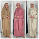 2pcs Khimar Skirt Set