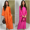 Glossy Zigzag Maxi Round Neck Dress