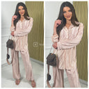 Glossy Zigzag Blouse Set