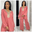 Golden Embroidered Tie Belt Set 5211