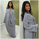 Headscarf Abaya Golden Seam Detail 2024
