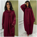 Headscarf Abaya Golden Seam Detail 2024