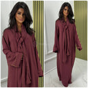 Headscarf Abaya Golden Seam Detail 2024