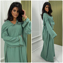 Headscarf Abaya Golden Seam Detail 2024