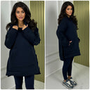 Hoodie Capuchon Legging Set Side Split