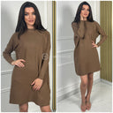 Oversized Dress Horizontal Ribbed 9887