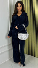 Thick Gloss Design Material Blouse Set