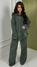 Thick Gloss Design Material Blouse Set