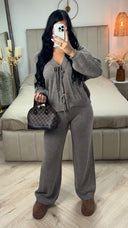Strick-Cardigan-Set mit 2 Krawatten