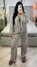 Strick-Cardigan-Set mit 2 Krawatten