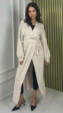 Knitwear Wrapped Cardigan Tie Belt