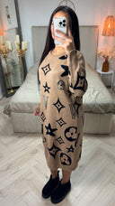 Famous V Glitter Thick Long Dress 690